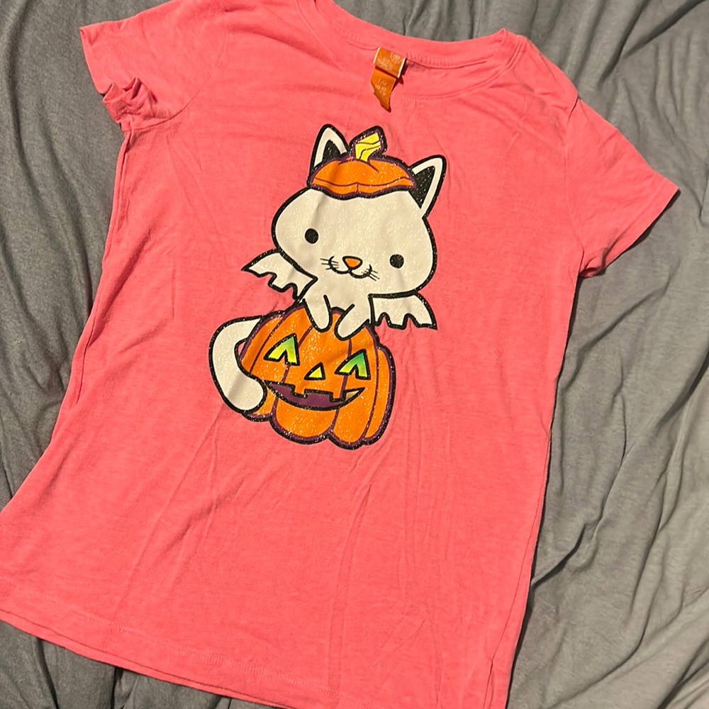Like new! Sparkly Halloween cat in pumpkin